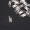 Jewelry Findings Pendant Letter "N" 17x7mm, Pack of 20g (+/- 25pcs)