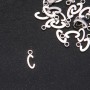Jewelry Finding Pendant Letter "C" 17x7mm, pack of 20 grams (approx. 30 pcs)