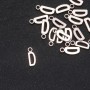 Jewelry Finding Pendant Letter "D" 17x7mm, pack of 20 grams (approx. 25 pcs)
