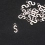 Jewelry Finding Pendant Letter "S" 17x7mm, pack of 20 grams (approx. 30 pcs)