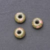 Pandora-Style Bead Natural Stone Heliotrope 14x8mm, hole diameter 5.5mm+