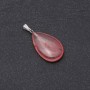 Teardrop Pendant Natural Stone Watermelon Tourmaline 16x25x35mm