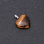 Heart Pendant Natural Stone Tiger Eye 19x19x26mm