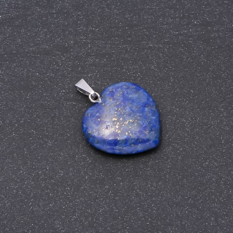 Pendant Heart Natural Stone Lapis Lazuli 19x19x26mm