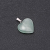 Heart Pendant Jade, 19x19x26mm