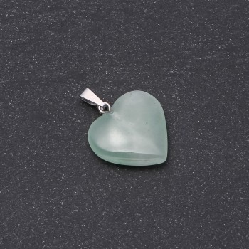 Heart Pendant Jade, 19x19x26mm