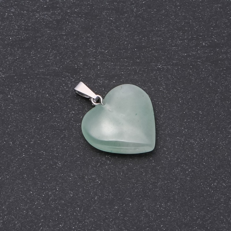 Heart Pendant Jade, 19x19x26mm