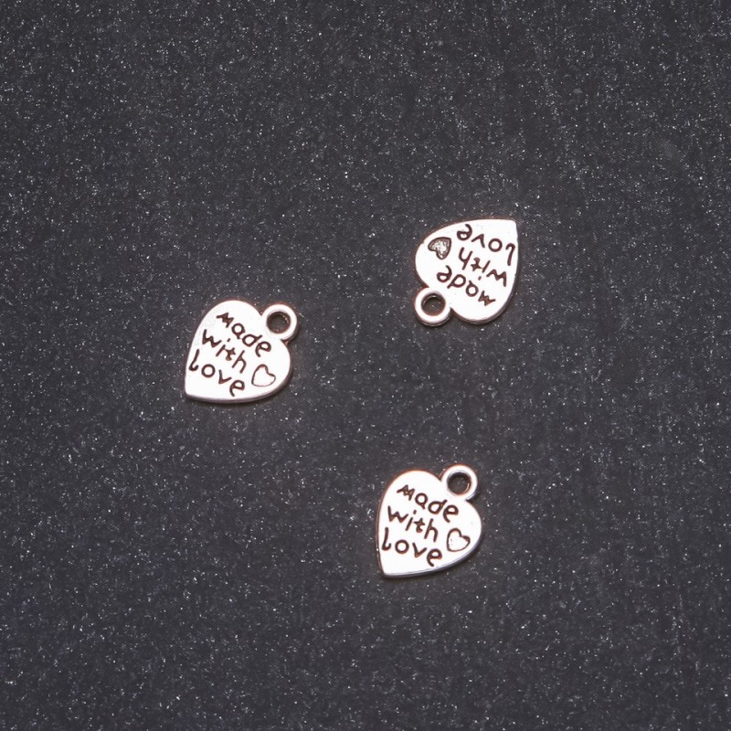 Pendant Finding Heart 9x12mm Packaging 20g +/- 31 pcs