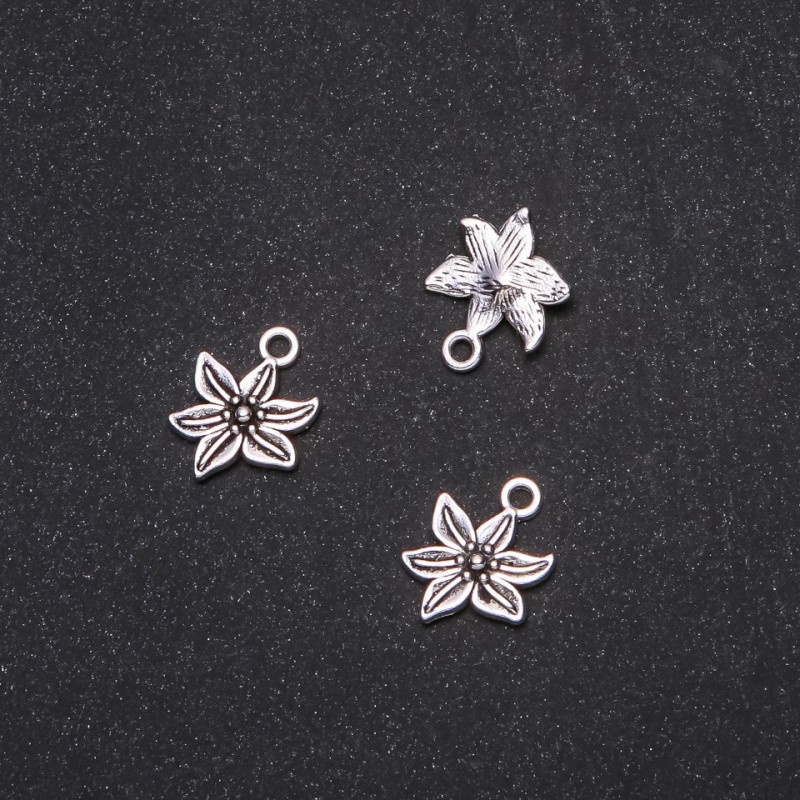 Flower Pendant Finding 13x16mm, 20g Pack +/-25pcs