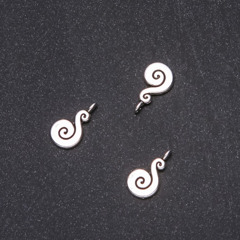 Findings Pendant Scroll 18x10mm pack 20g +/-15pcs