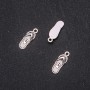 Flip-Flop Charm Pendant Finding, 8x21mm, Pack of 20g +/-16pcs