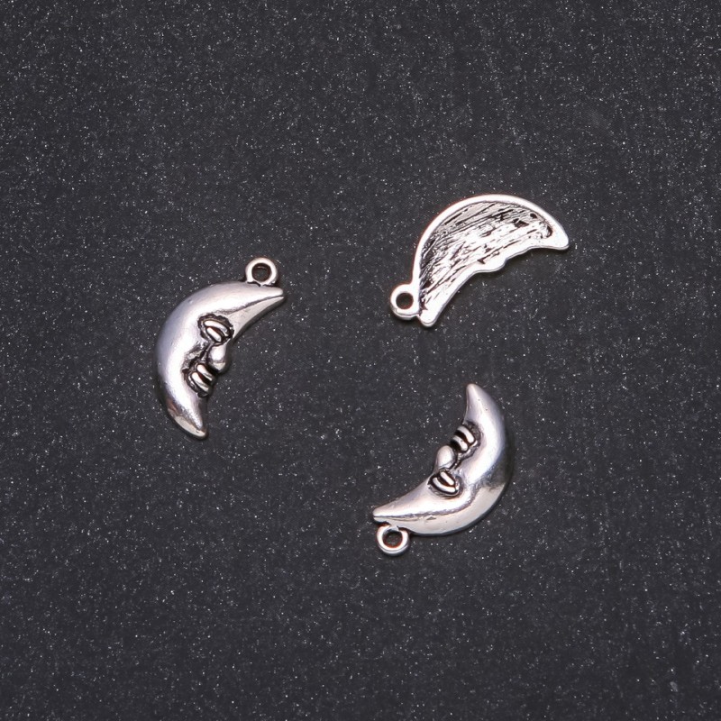 Findings Pendant Moon 19x9mm pack 20g +/-16pcs