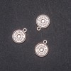 Findings Pendant Palm Coin 15x18mm pack 20g +/-9pcs