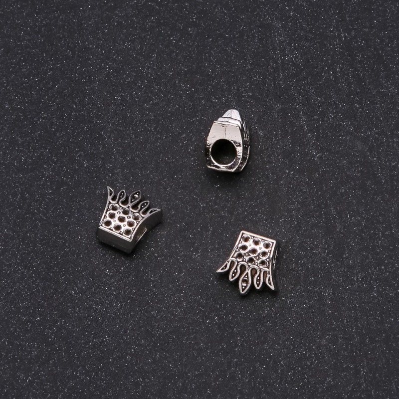 Findings Pandora Bead Crown 12x12mm, 4.5mm Hole, 20g Pack +/-9pcs