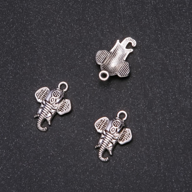 Findings Pendant Elephant 15x22mm, 20g Pack +/-16pcs
