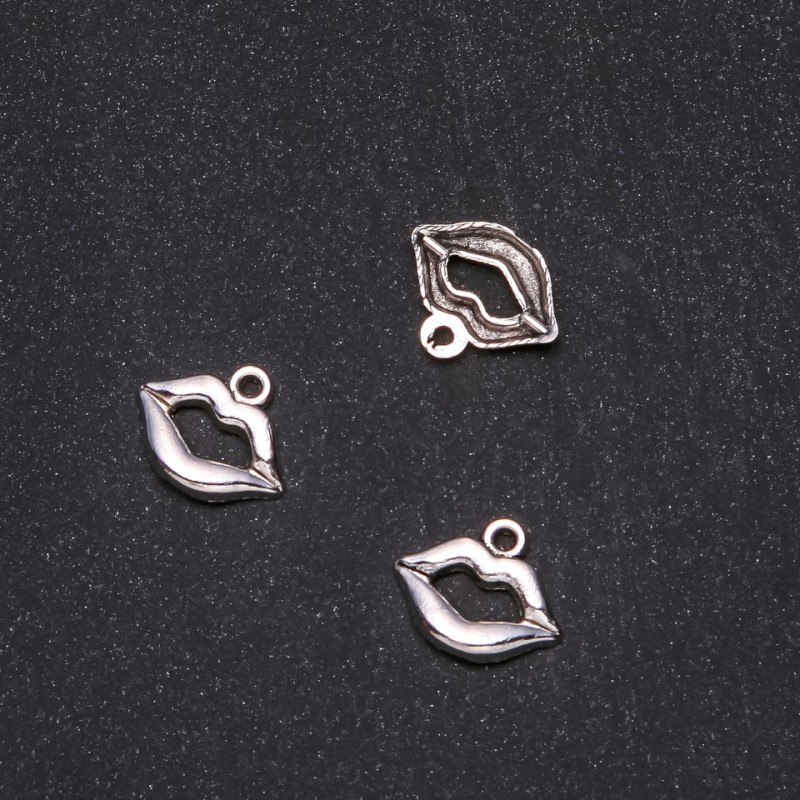 Jewelry Findings Pendant Lips 17x14mm, Pack of 20g +/- 27pcs