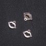 Jewelry Findings Pendant Lips 17x14mm, Pack of 20g +/- 27pcs