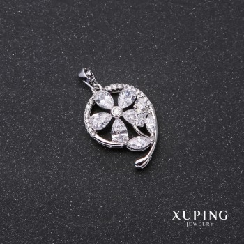 Xuping Flower Pendant 29x24x17mm Rhodium