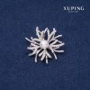 Xuping Winter Flower Brooch 40mm Rhodium