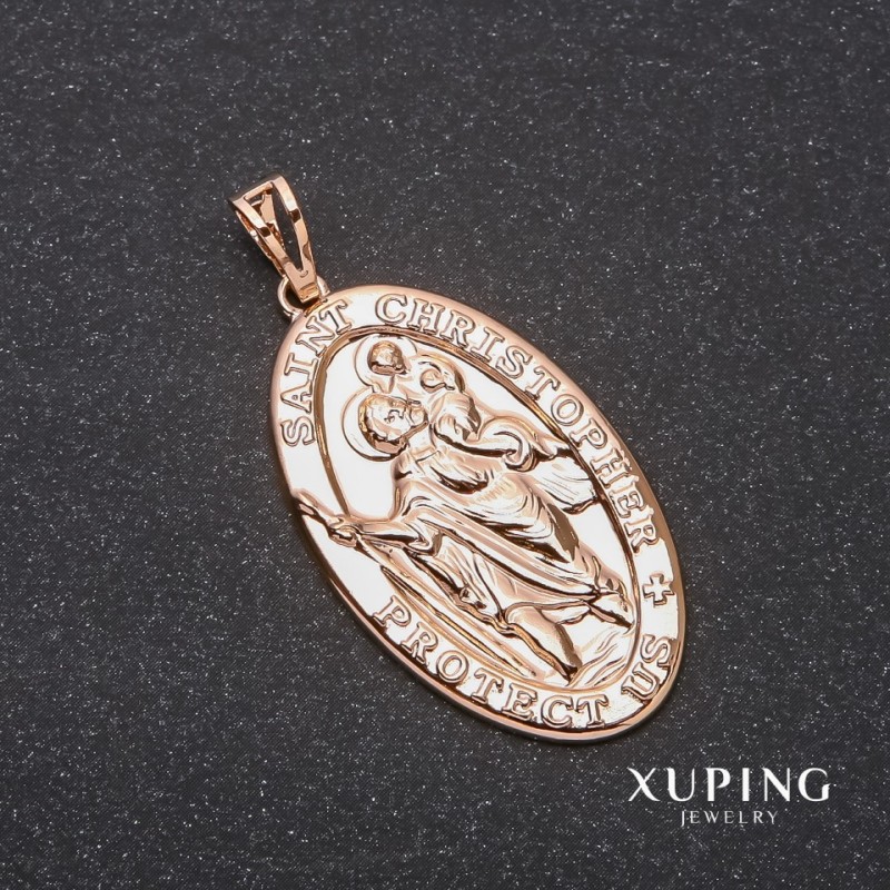 Xuping Saint Christopher Pendant 22x38x45mm 18k Gold Plated
