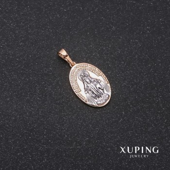 Xuping "O Maryjo bez grzechu poczeta" Pendant 12x18x25mm Rhodium, 18K Gold Plated
