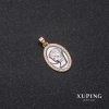 Xuping "Icon Face" Pendant 13x20x25mm Rhodium, 18K Gold Plated