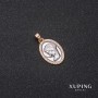 Xuping "Icon Face" Pendant 13x20x25mm Rhodium, 18K Gold Plated