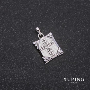 Xuping Cross Pendant 13x15x23mm Rhodium