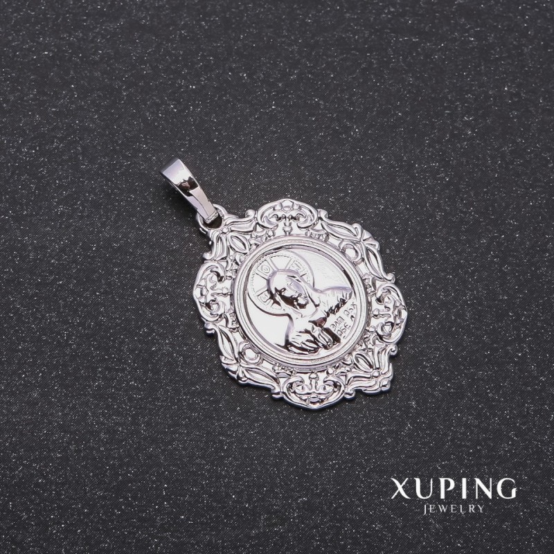 Xuping Savior Pendant 35x28x22mm Rhodium
