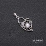 Xuping Heart Pendant 15x25x31mm Rhodium
