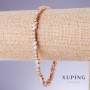Xuping Bracelet with White Zircons, 5mm Thickness, 18-21cm Length, 18K Gold Plating