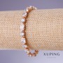 Xuping Bracelet with White Zircons, 5mm Thickness, 19cm Length, 18K Gold Plating