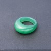Natural Light Green Agate Stone Ring, Height 6.5-15mm, Width 4-8mm, Diameter 19, 20mm