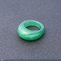 Natural Light Green Agate Stone Ring, Height 6.5-15mm, Width 4-8mm, Diameter 19, 20mm