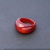 Ring made of natural stone Carnelian, height 6.5–15 mm, width 4–8 mm, diameter 19 mm