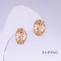 Xuping Earrings, 16mm Length, 7mm Thick, 18K Gold Plated