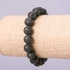 Natural Lava Stone Bead Bracelet, 12mm Diameter, 18cm Length, on Elastic Cord
