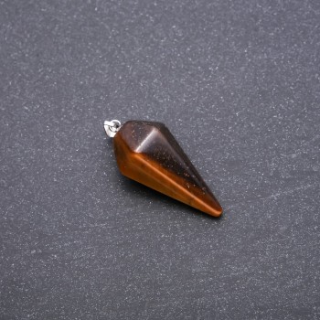 "Pendulum" Pendant made of Natural Tiger's Eye Stone, 40x30x13mm