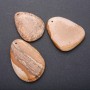Natural Stone Pendant Picture Jasper Drop 50x37mm