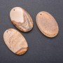 Natural Stone Pendant Picture Jasper Oval 35x55mm