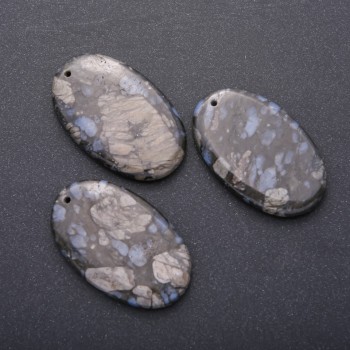 Natural Jasper Pendant, Oval 55x35mm
