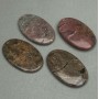 Clearance! Rhodonite Pendant, Oval 35x55mm