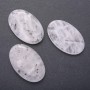 Natural Rutilated Quartz Pendant, Oval 55x35mm (+-)
