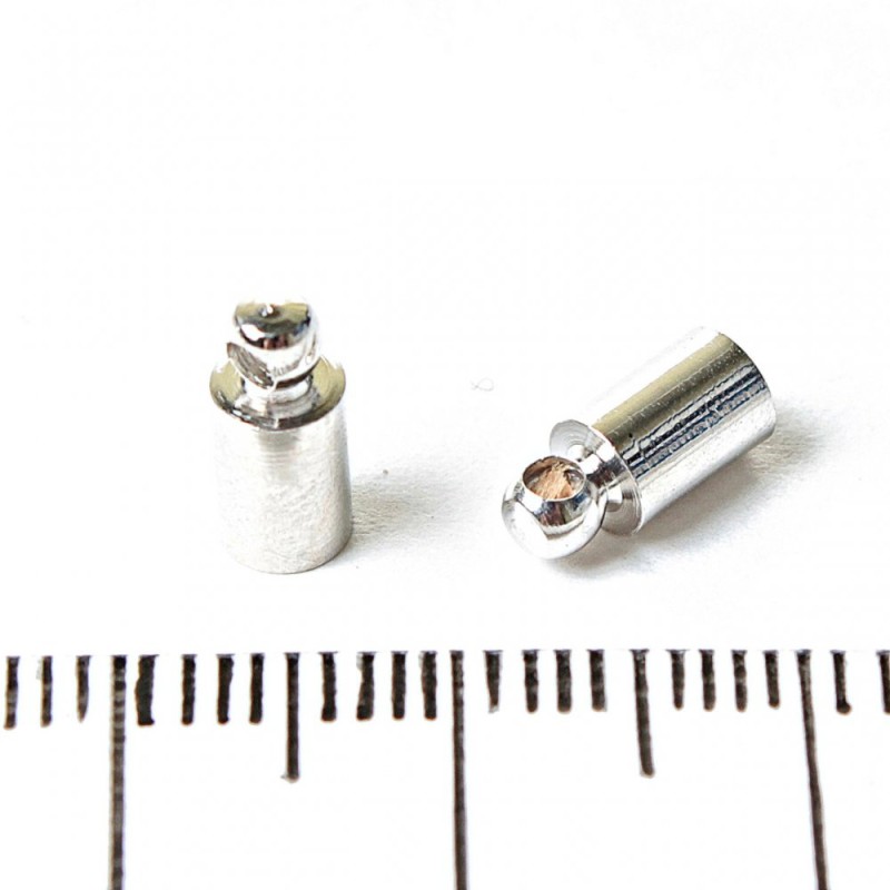 Findings End Cap for Cords, diameter 4mm pack of 38 (+-) pcs