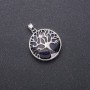 Pendant with Aventurine Blue Sand Night of Cairo (synthetic) in a "Tree" setting, diameter 27mm