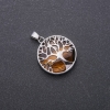 Pendant with Tiger's Eye in a Tree setting, 27mm diameter
