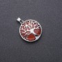Pendant with Aventurine “Golden Sand” (synthetic) in a “Tree” setting, diameter 27mm