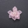 Lotus Flower Appliqué Finding, Pink Acrylic, Diameter 40mm