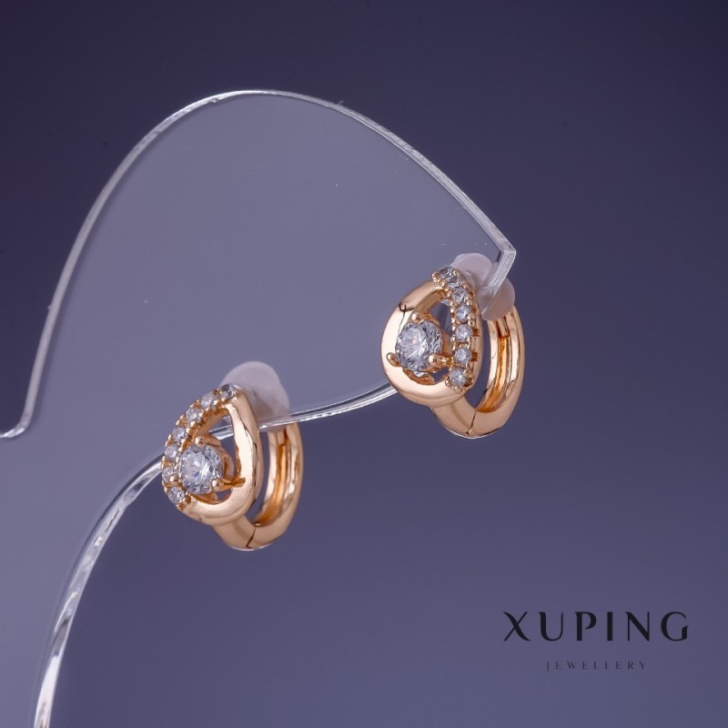 Xuping Earrings 12x7mm, 18K Gold Plated
