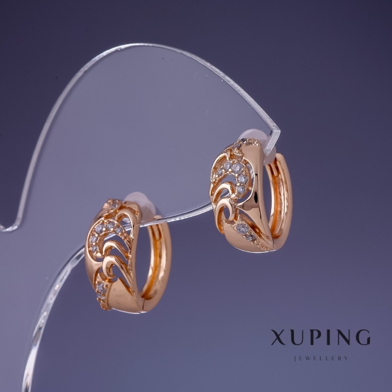 Xuping Earrings 14x8mm, 18K Gold Plated